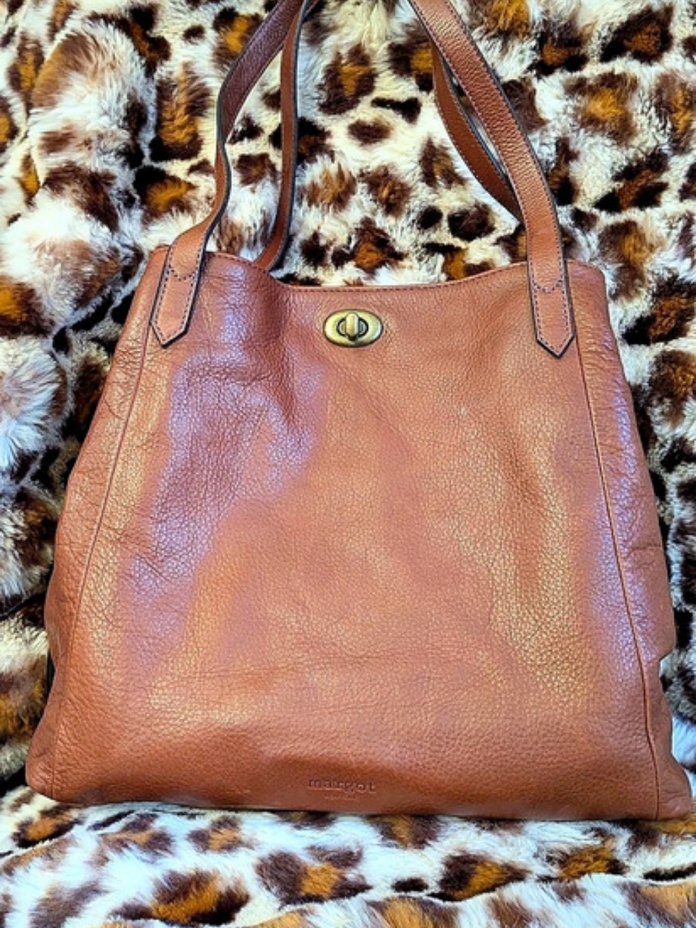 Margot Leather Tote in Brown